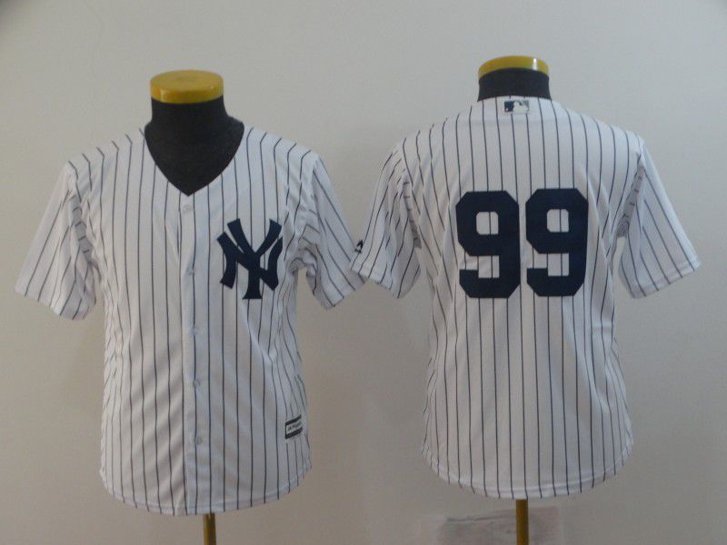 Youth New York Yankees 99 Judge White Game MLB Jerseys